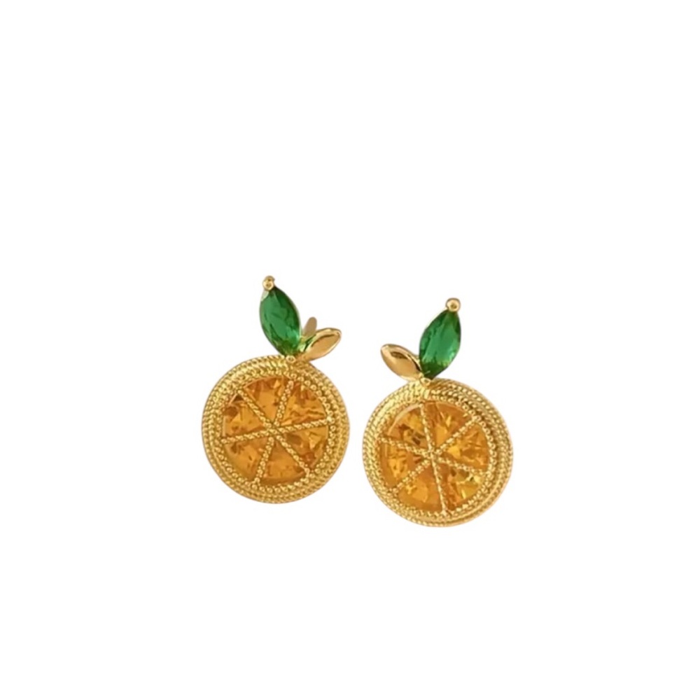 Lemon Slice Stud Earrings